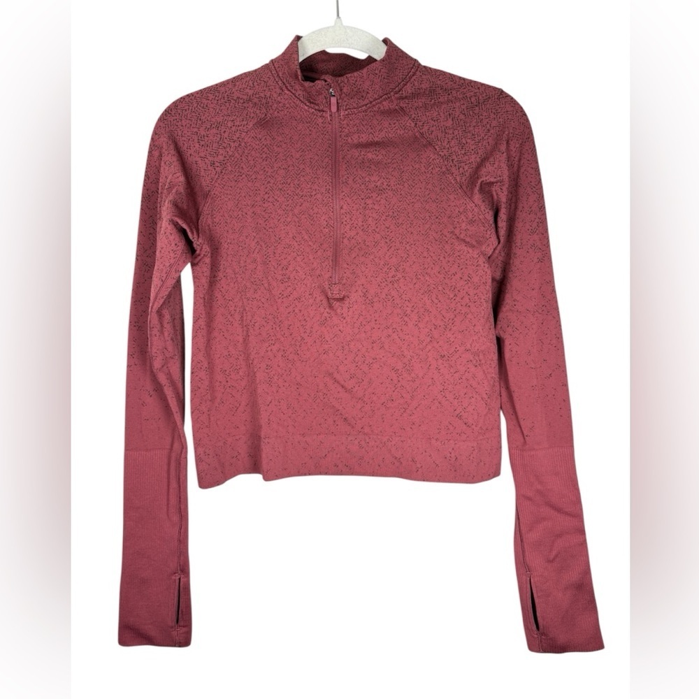 Lululemon EUC Rest Less Cropped 1/2 Zip Dusty Rose - Picture 12 of 12